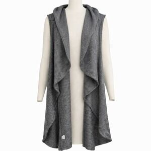 Catherine‎ Lillywhites Wool Mohair Gray Chunky Knit Open Front Cardigan Duster